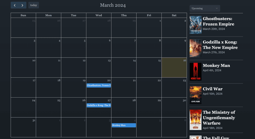 Letterboxd Release Calendar Screenshot